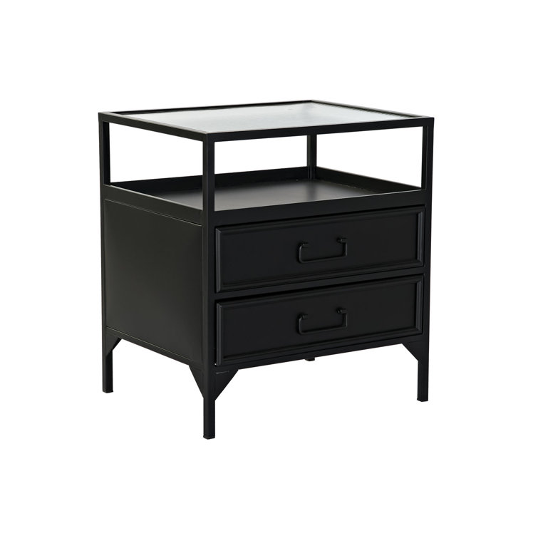 Williston Goessel 2 Drawer Bedside Table Wayfair.co.uk